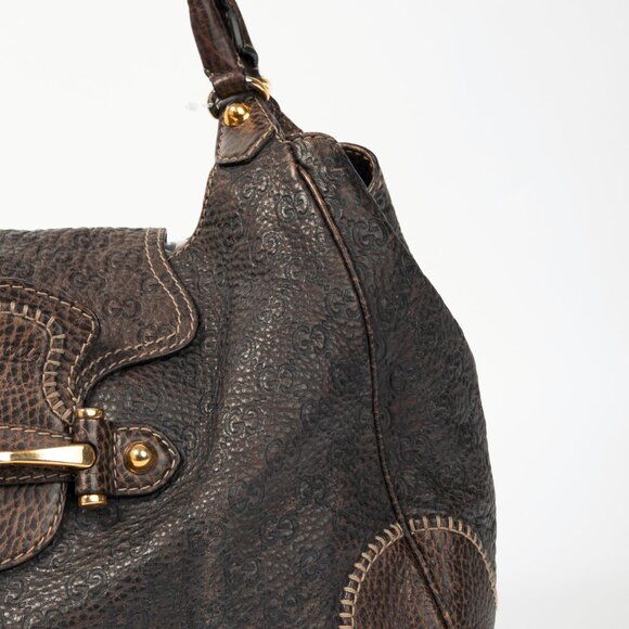 Gucci New Pelham Brown Guccissima Leather Large Shoulder Bag - Picture 7 of 13